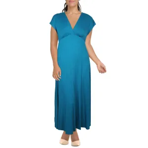 24seven Comfort Apparel Womens Poncho Sleeve Long Maxi Dress