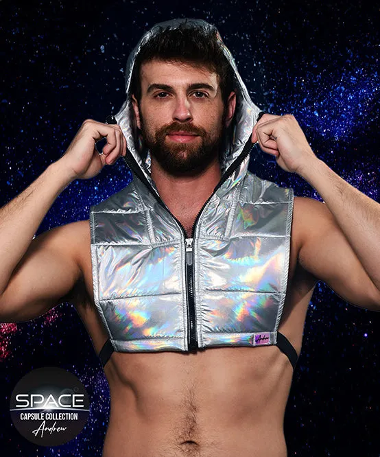 Andrew Space Capsule-Themed Hooded Vest Sweatshirt