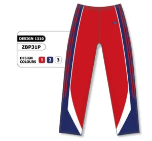 Athletic Knit Custom Sublimated Basketball Warm Up Pant Design 1310