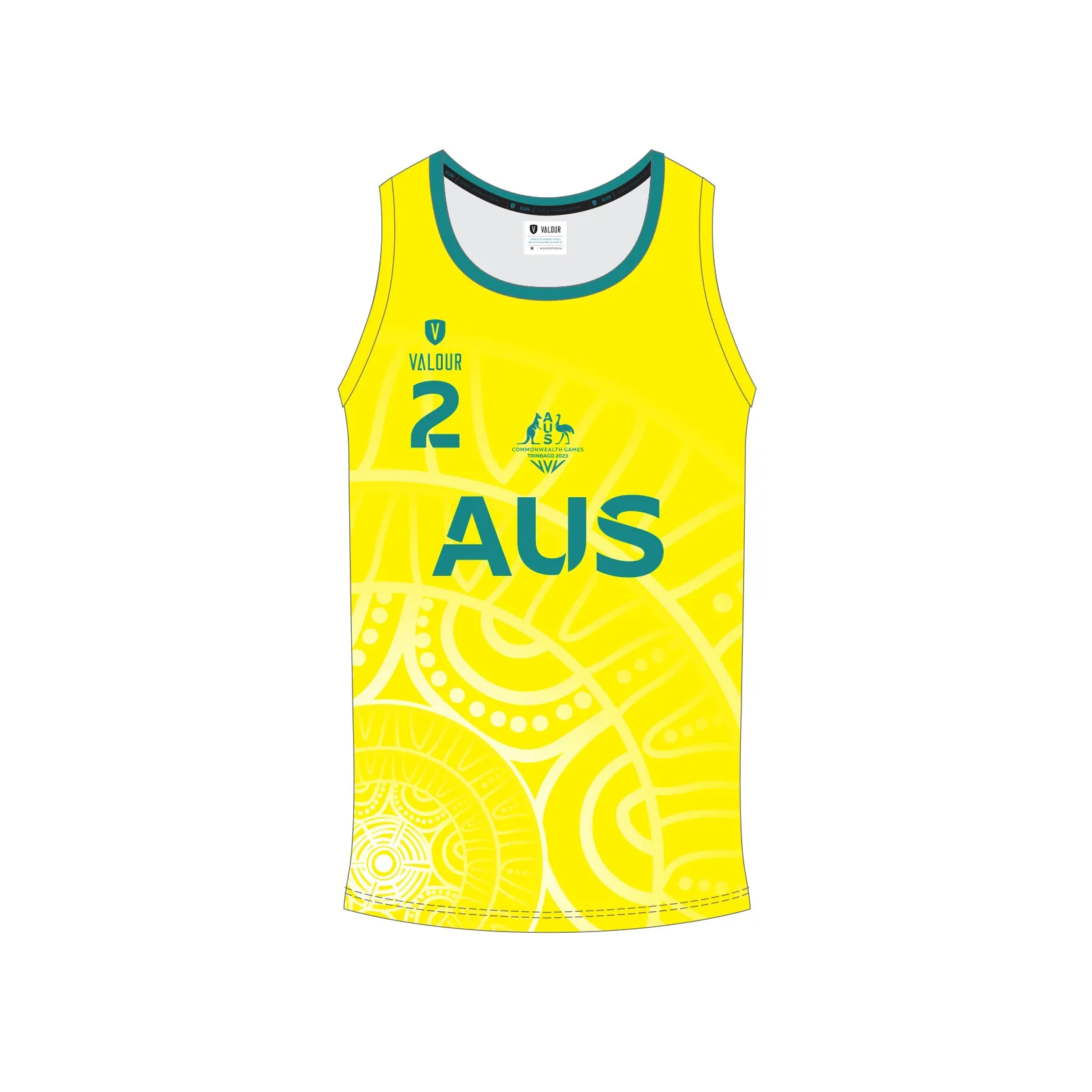 AYCG Unisex Competition Beach Volleyball Singlet - Yellow