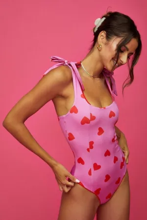 Beach Riot Sydney One Piece Swimsuit Valentine Heart