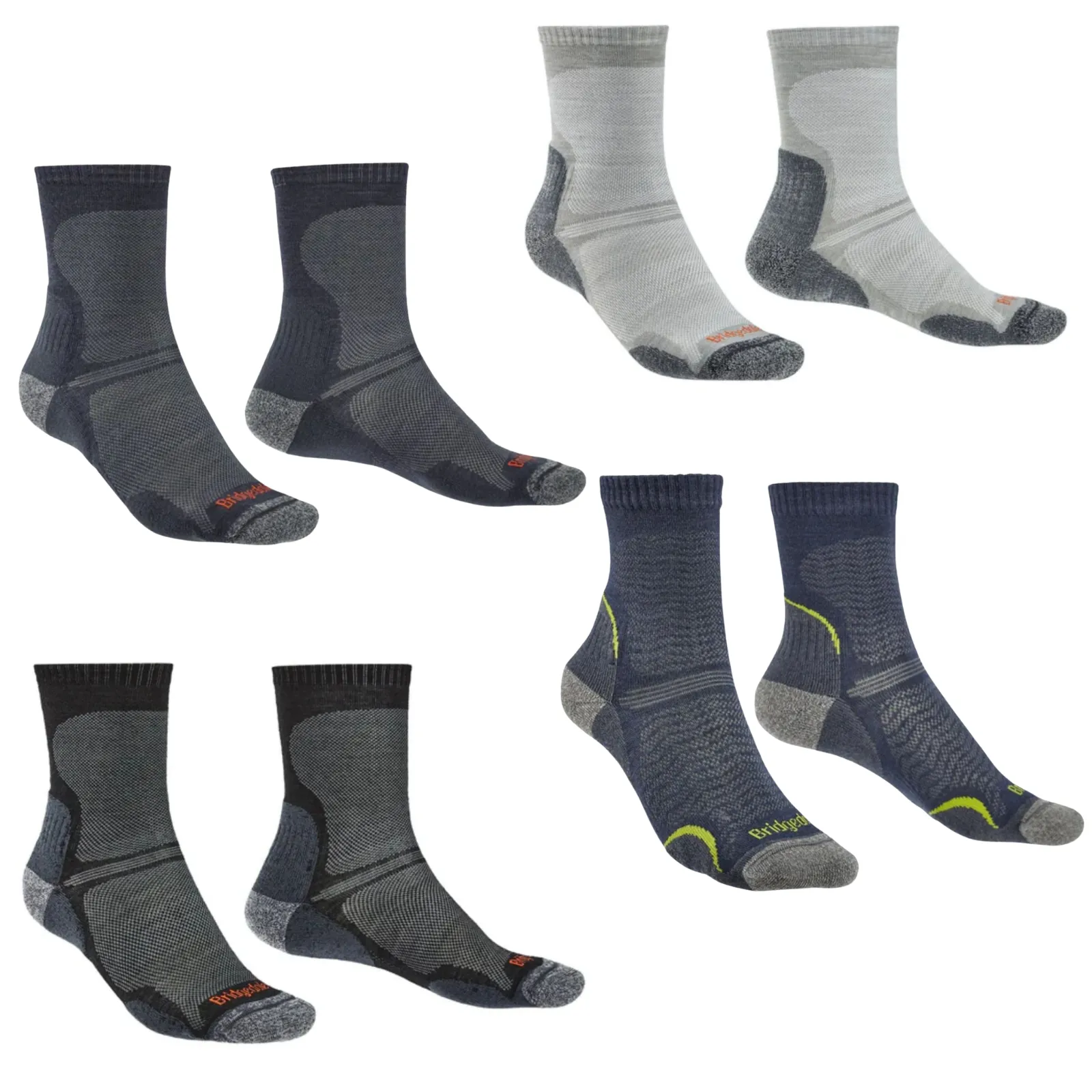 Bridgedale Mens Hike Ultralight T2 Merino Performance Original Crew Socks