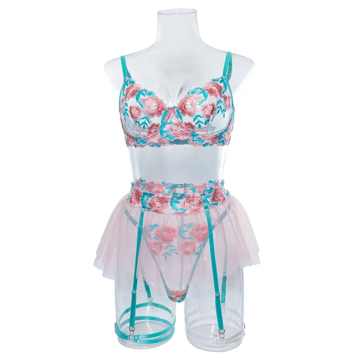 Bubblegum Flower Lingerie Set