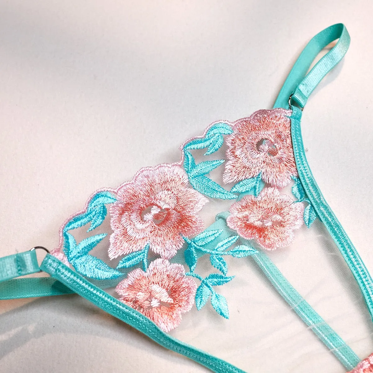 Bubblegum Flower Lingerie Set