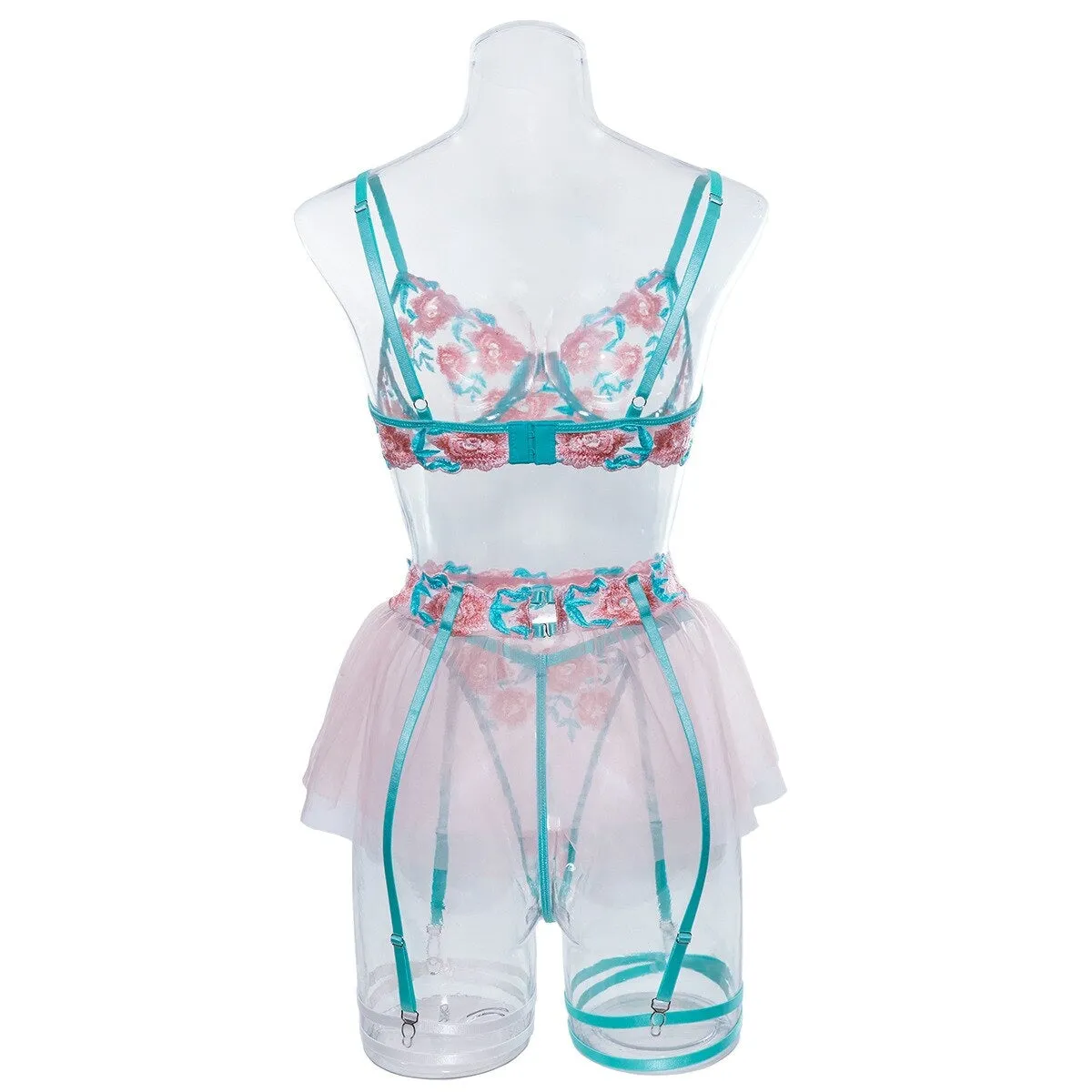 Bubblegum Flower Lingerie Set