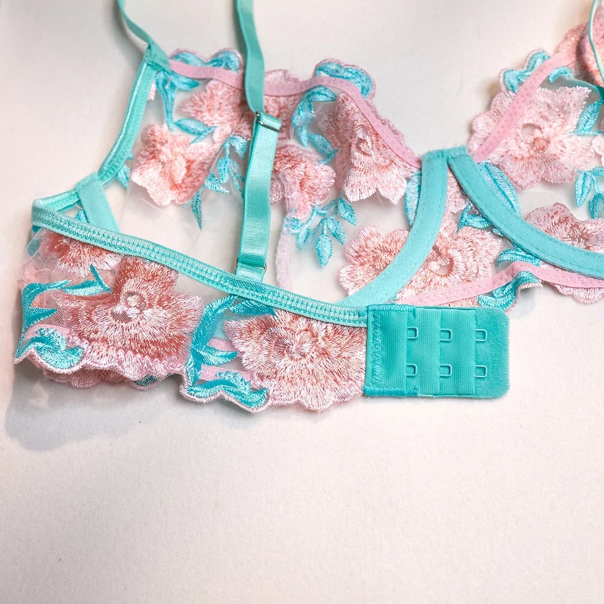 Bubblegum Flower Lingerie Set