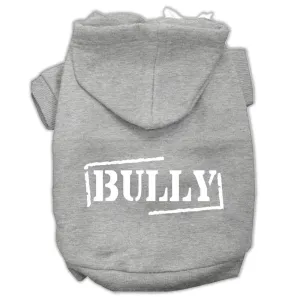 Bully Screen Printed Pet Hoodies Grey Size Lg (14)