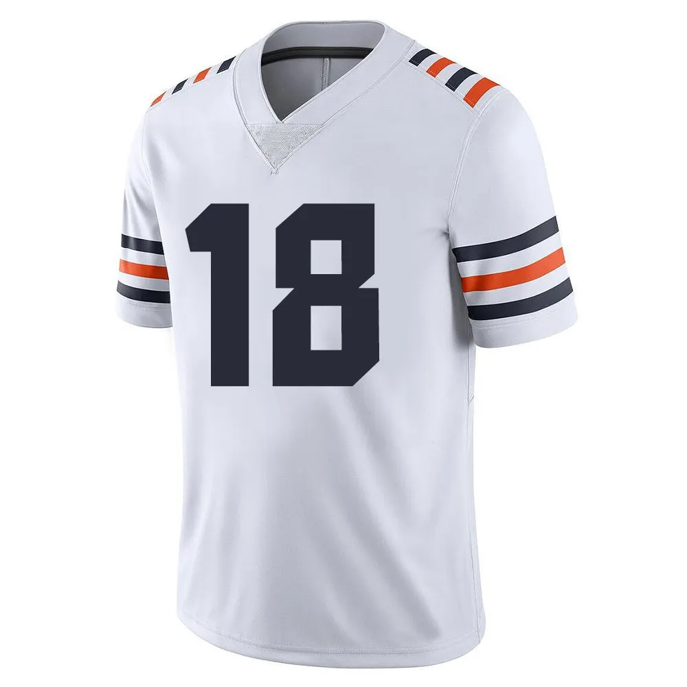 Chicago Bears Jersey #18 Williams White Youth Adult Men's Football Team Color Away Player Jersey