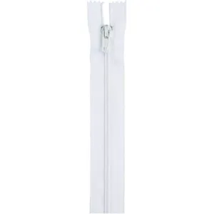 Coats All-Purpose Plastic Zipper 18in White