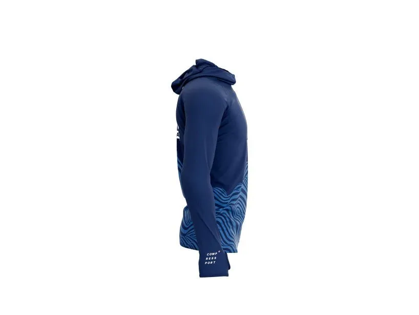 Compessport Men's Ultra-Trail 180g Racing Hoodie - UTMB 2022 - BLUE