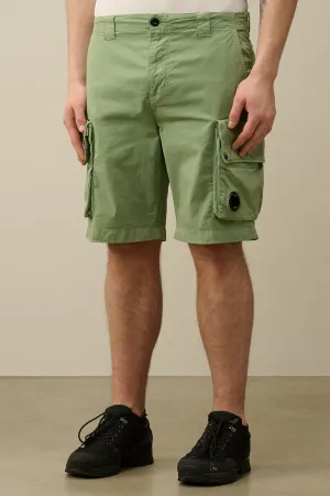 C.P. Company 295A Twill Stretch Shorts - Green