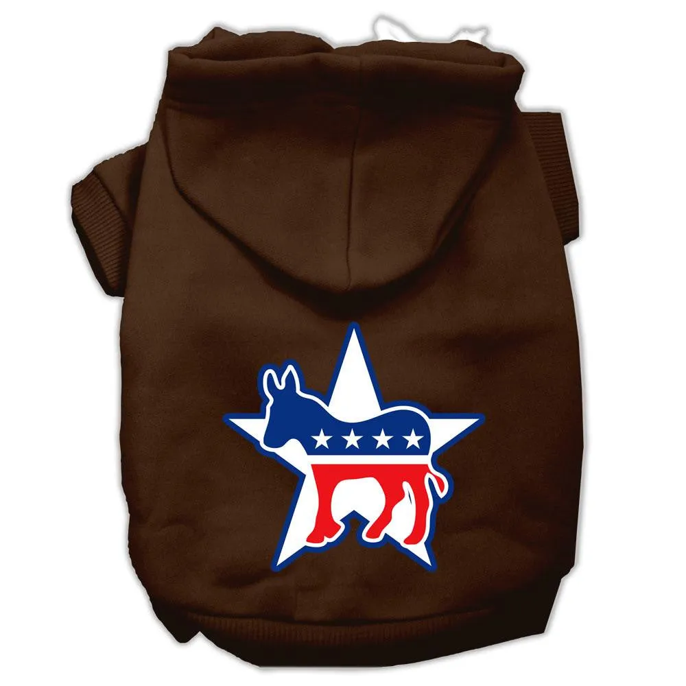 Democrat Screen Print Pet Hoodies Brown Size Sm (10)