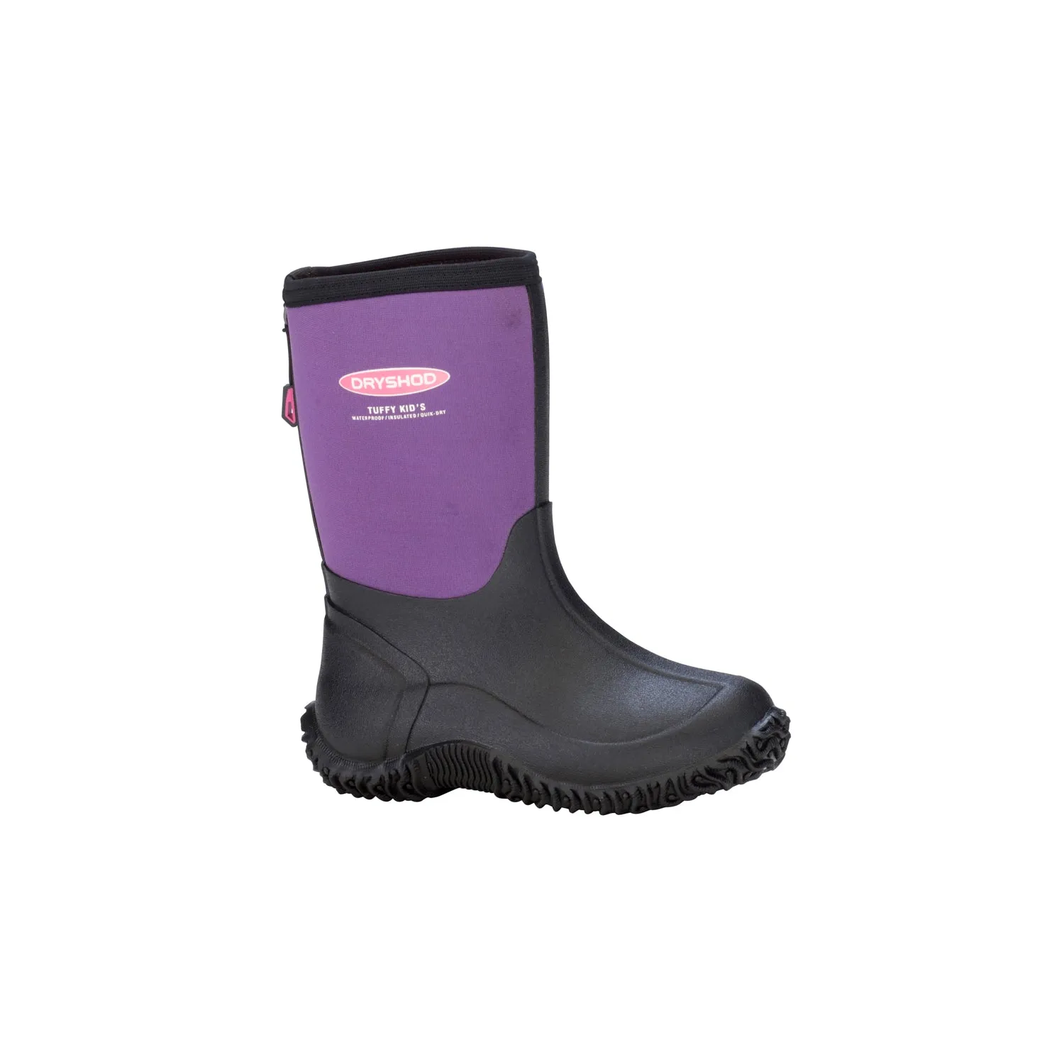 Dryshod Kids Girls Sport Tuffy Black/Purple Rubber Barn Boots