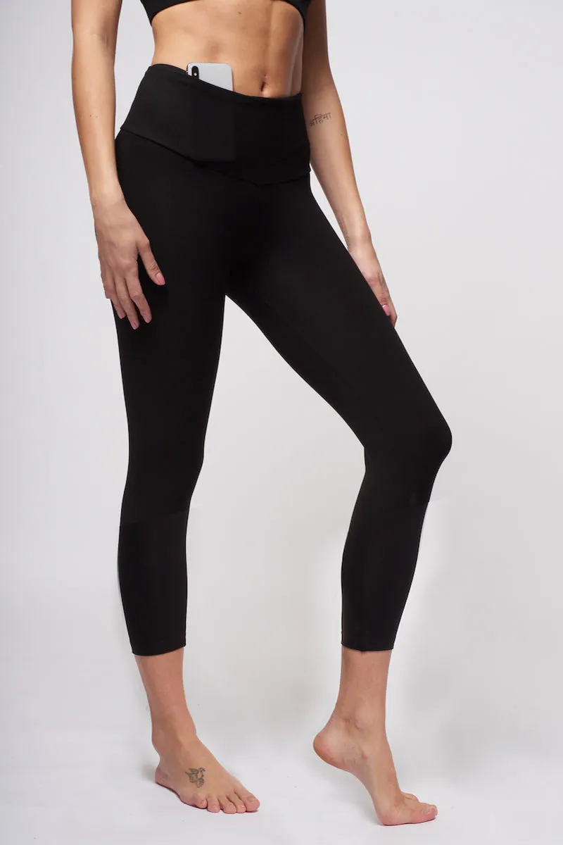 Extra Strong Compression Cropped Leggings Black