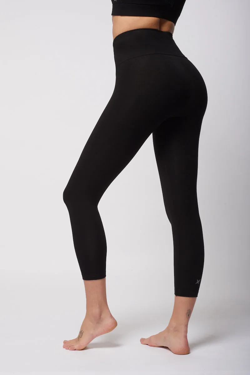 Extra Strong Compression Cropped Leggings Black