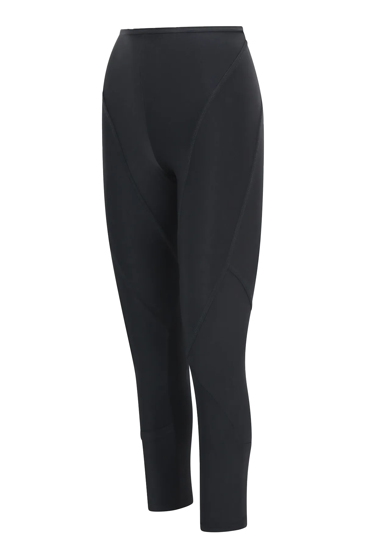 Extra Strong Compression Inner-Thigh Smoothing 7/8 Running Leggings Black