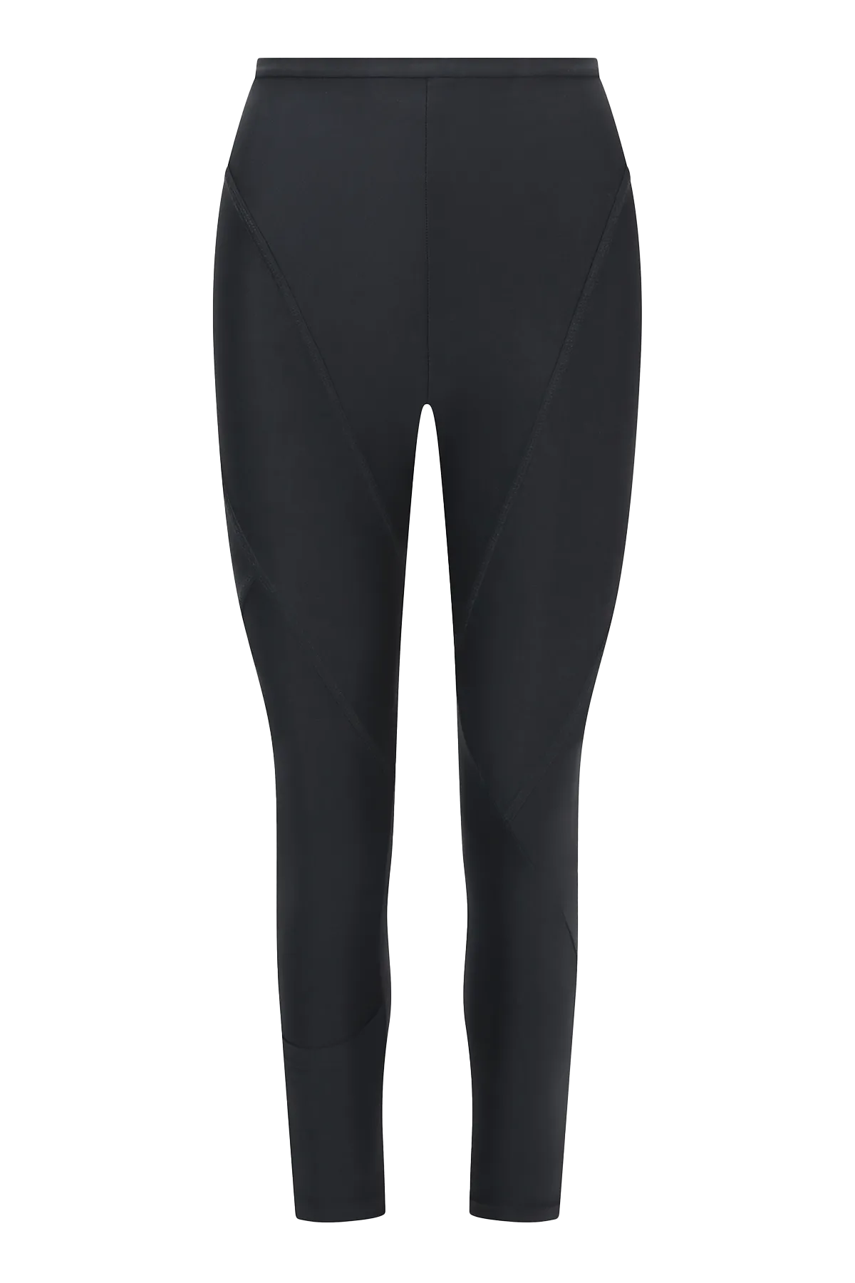 Extra Strong Compression Inner-Thigh Smoothing 7/8 Running Leggings Black