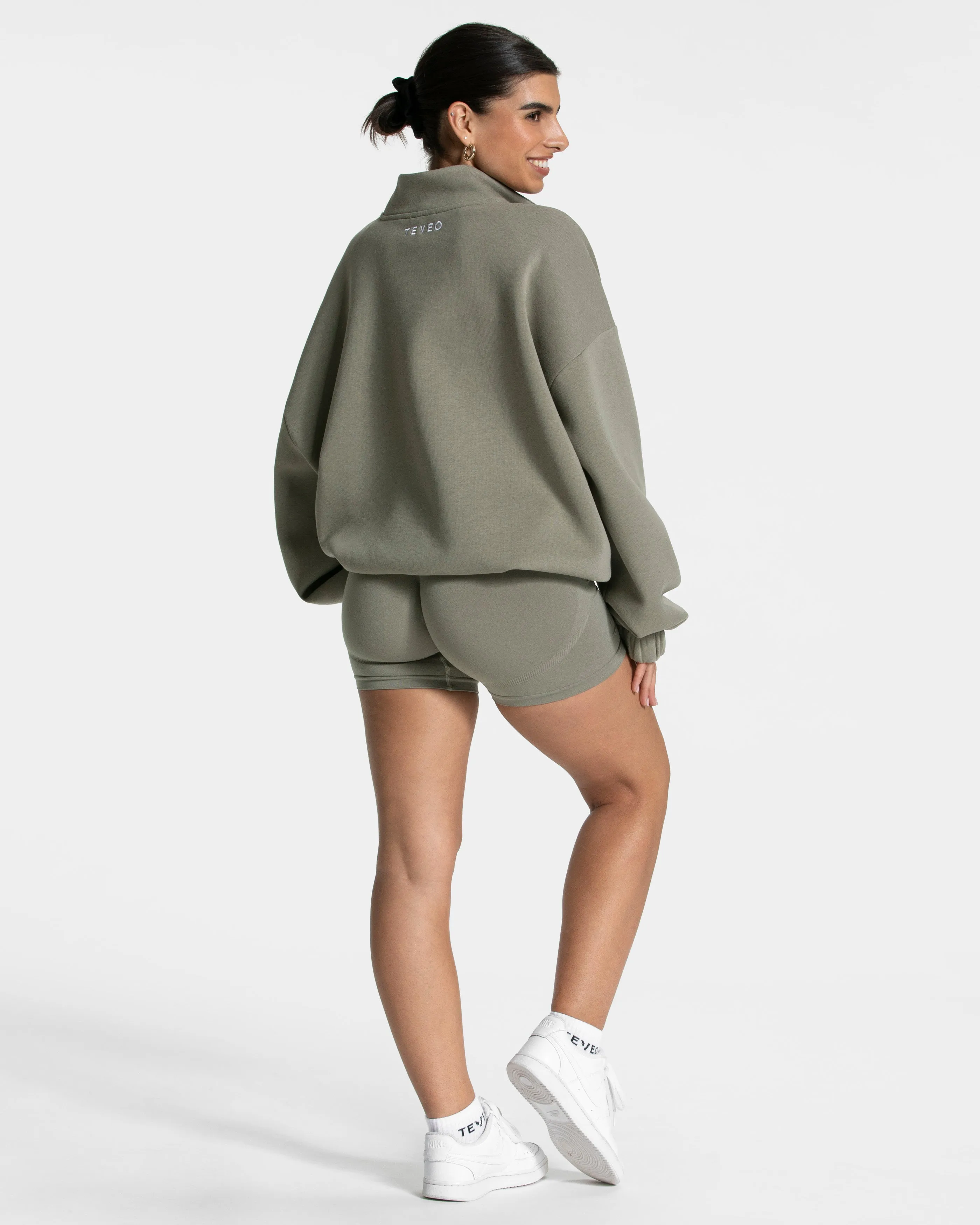 Femme Half Zip Sweater "Khaki"