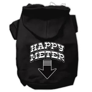 Happy Meter Screen Printed Dog Pet Hoodies Black Size XL (16)