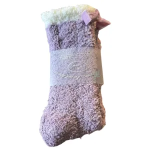 Home Sweet Home Purple Non Slip Home Socks One Size