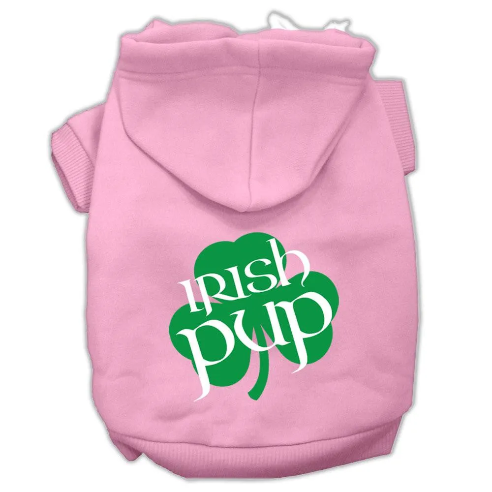 Irish Pup Screen Print Pet Hoodies Light Pink Size XXXL (20)