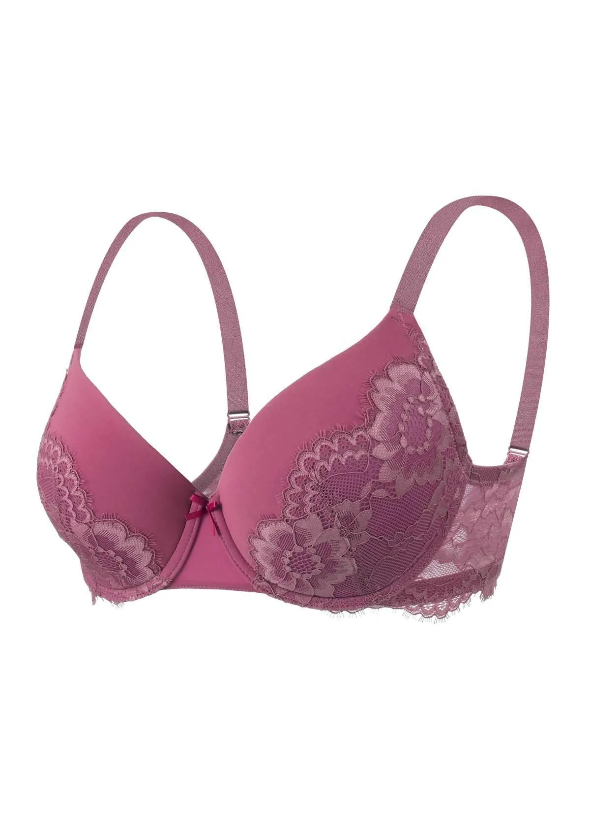 Lovelush Flower Trim Padded Underwire Bra