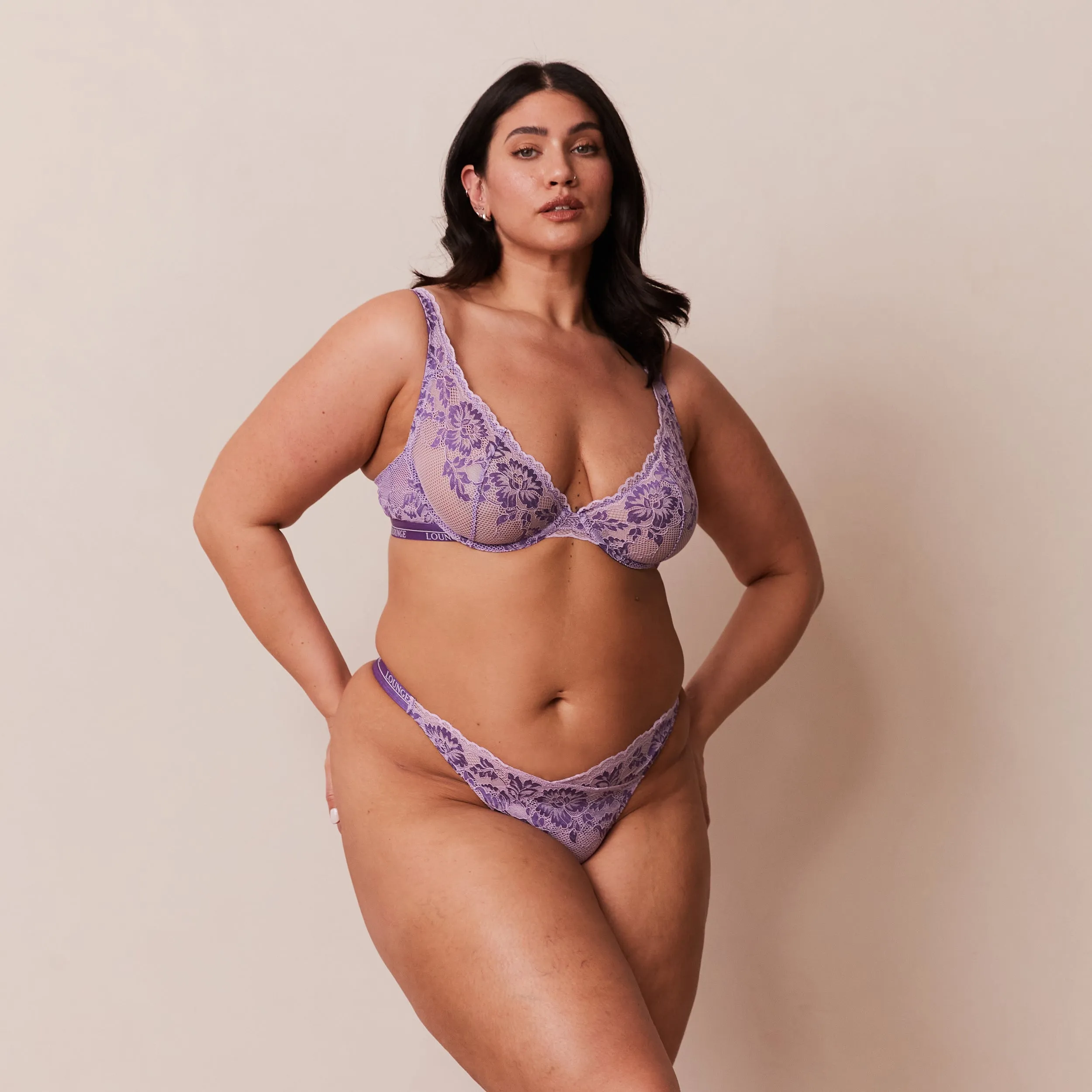 Luxe Balcony Bra  - Purple