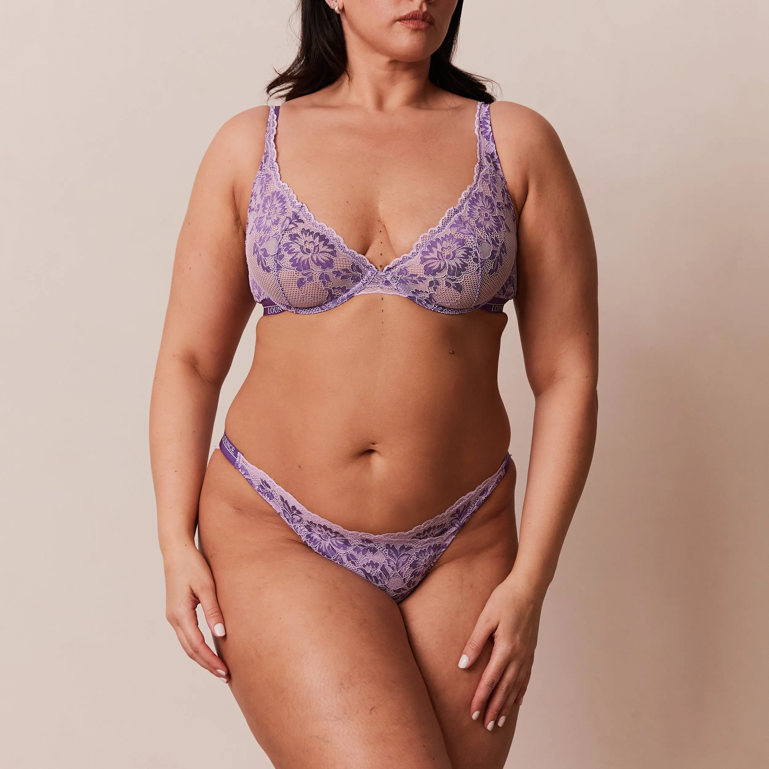 Luxe Balcony Bra  - Purple