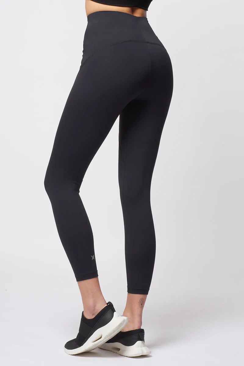 Medium Compression 7/8 Legging with Pockets Black