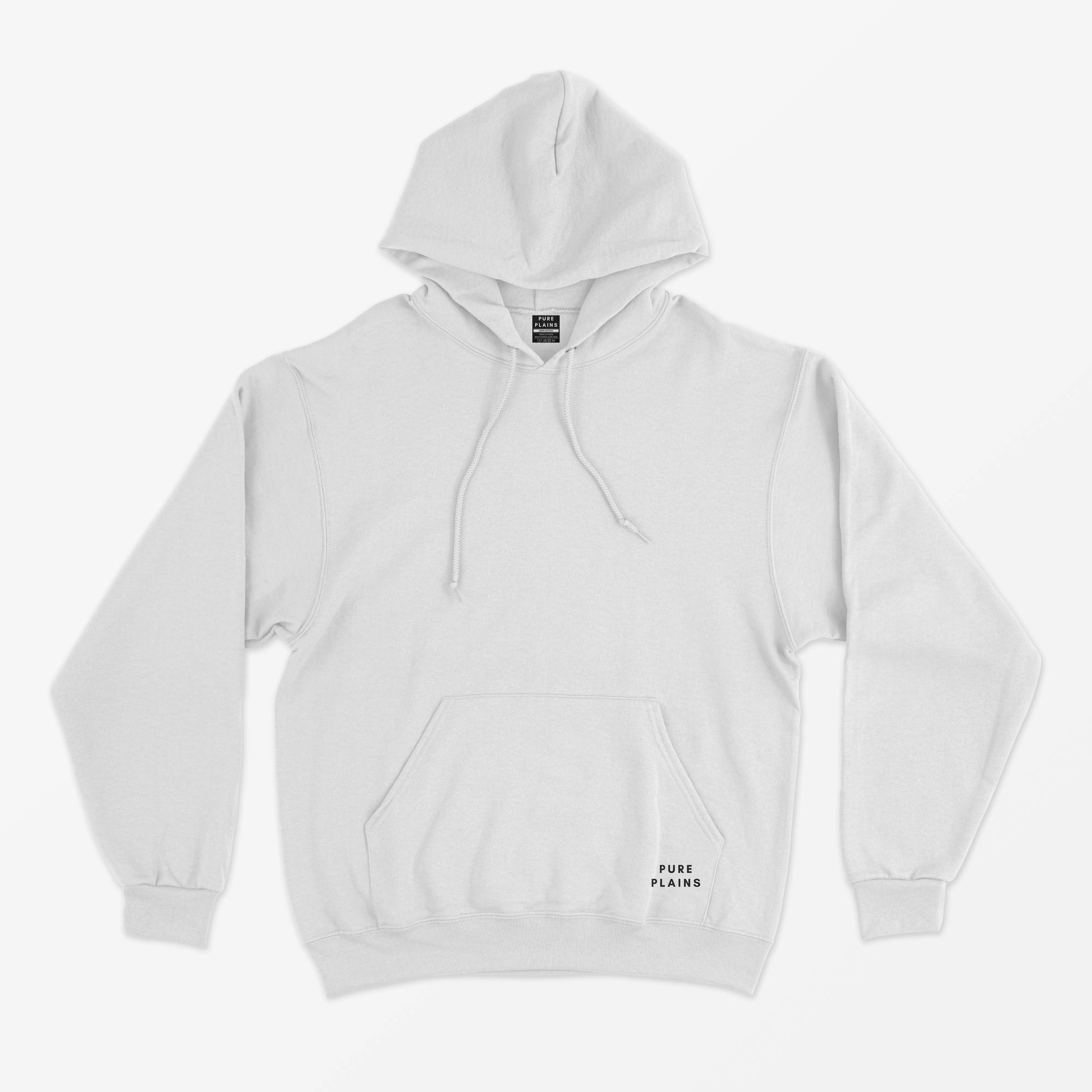 Melted White Regular Fit Hoodie