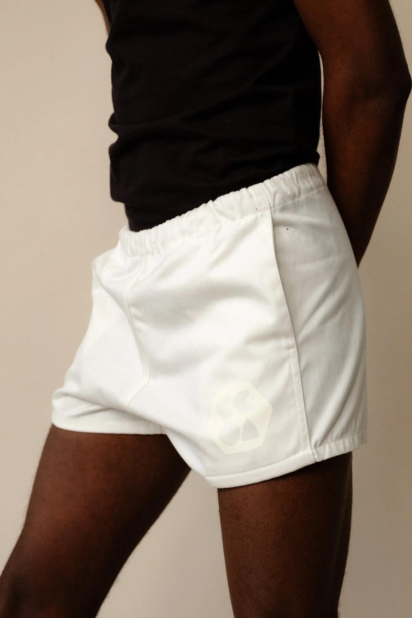 Men's Heavyweight Sports Short Plastic Free - White