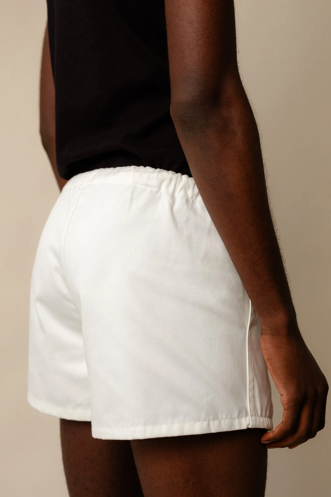 Men's Heavyweight Sports Short Plastic Free - White