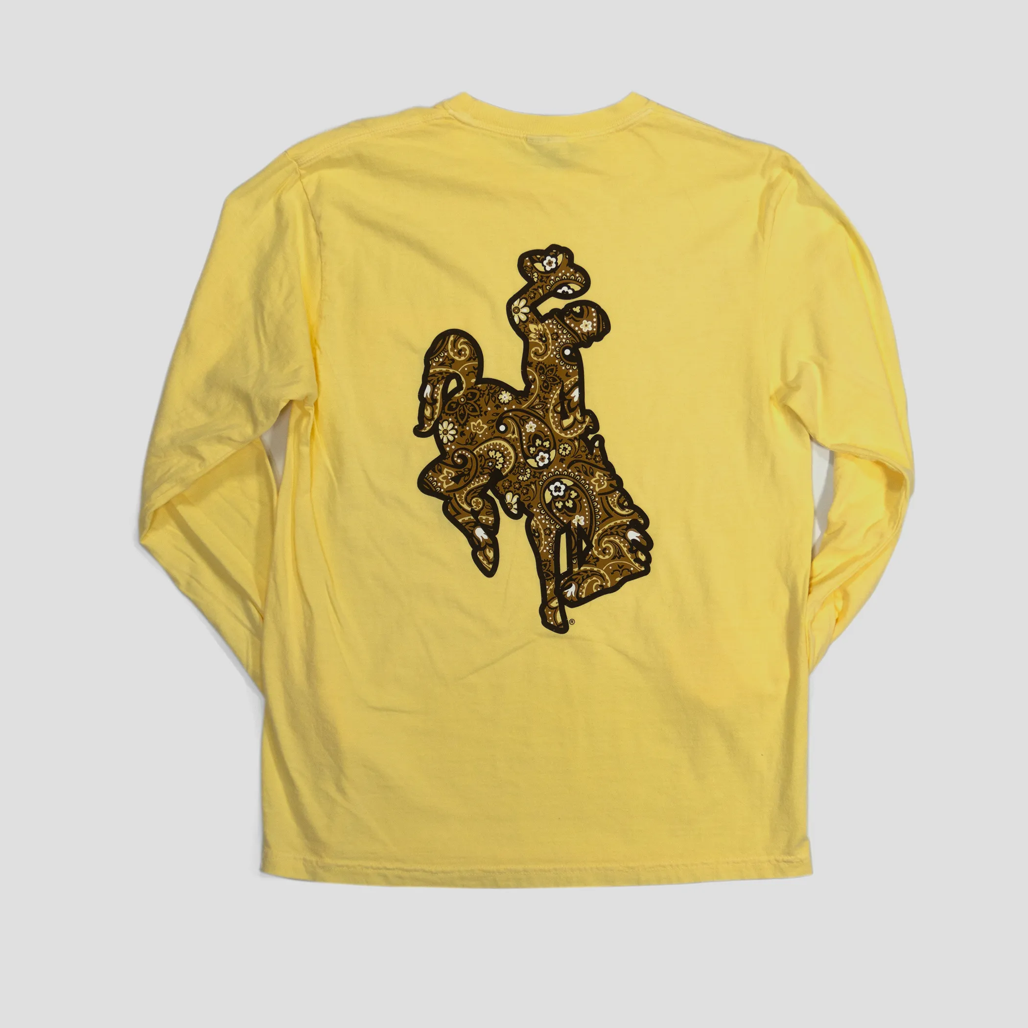 Paisley Bucking Horse Long Sleeve Pocketed T-shirt