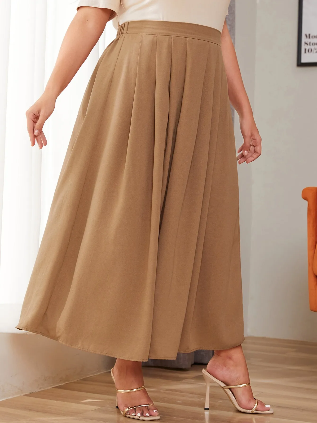 Plain Maxi Plus Size Skirt