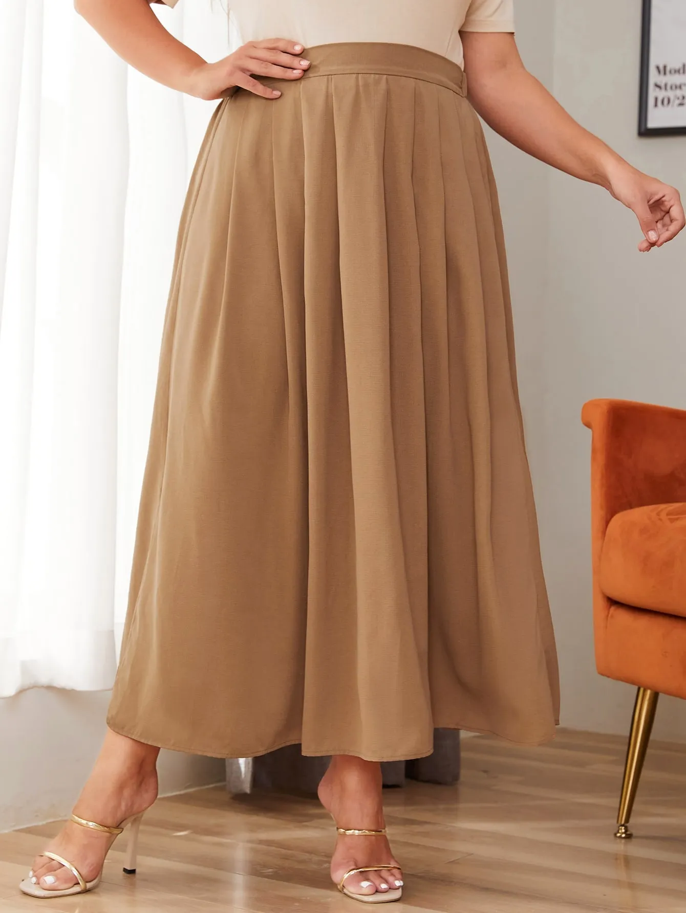 Plain Maxi Plus Size Skirt