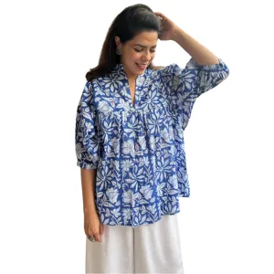 Priya Top | Deep Sea Blue