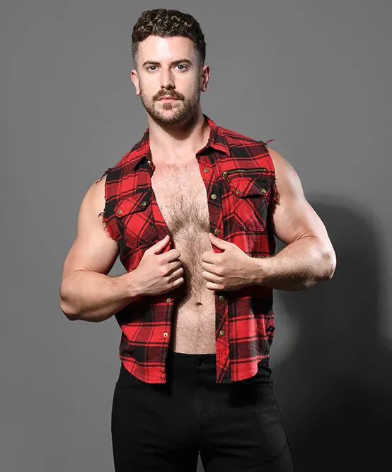 Queer Castro Capsule Sleeveless Flannel Shirt