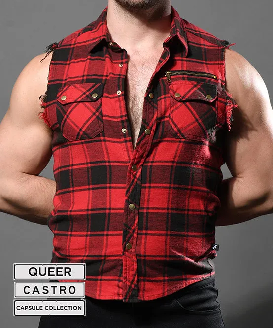 Queer Castro Capsule Sleeveless Flannel Shirt