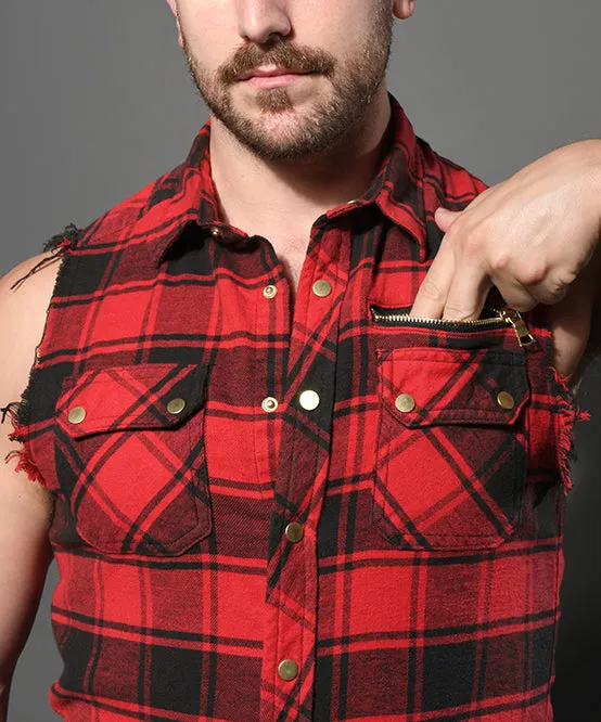 Queer Castro Capsule Sleeveless Flannel Shirt