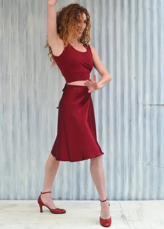 Red Vera Wrap Skirt