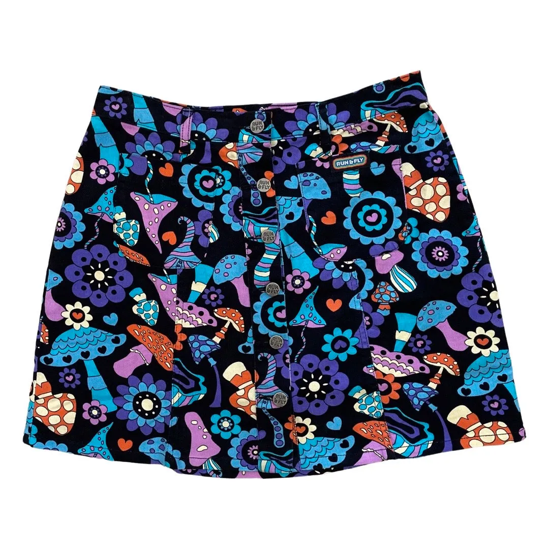 Run and Fly Mushroom Mayhem Mini Skirt