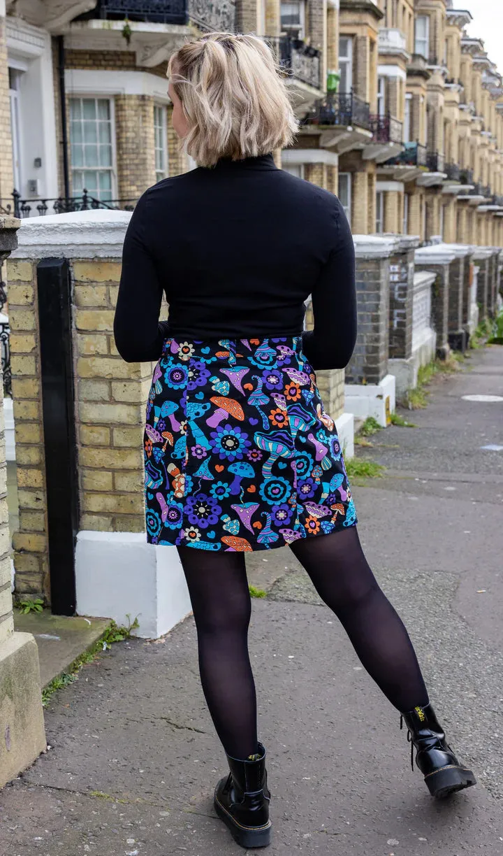 Run and Fly Mushroom Mayhem Mini Skirt