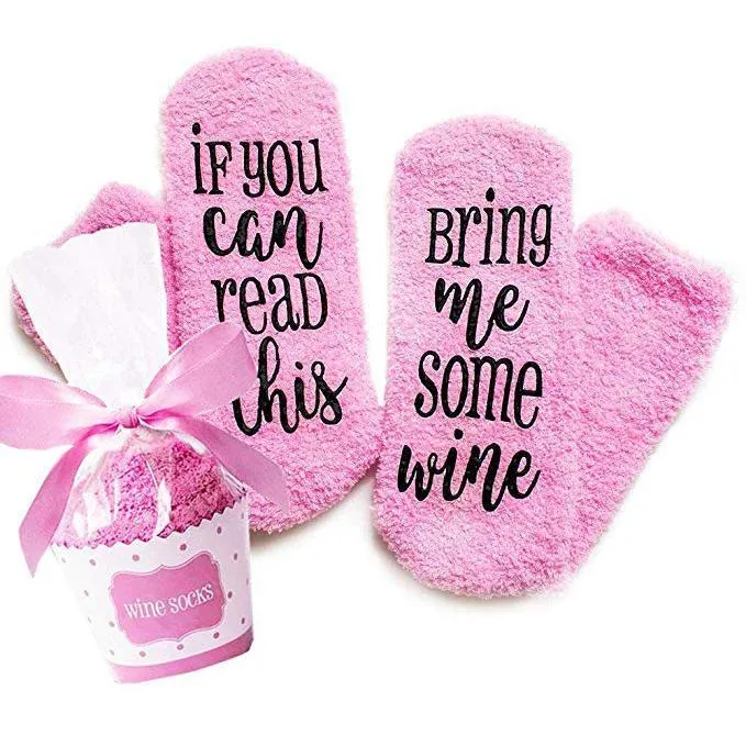 Wine Lover Custom Thermal Socks