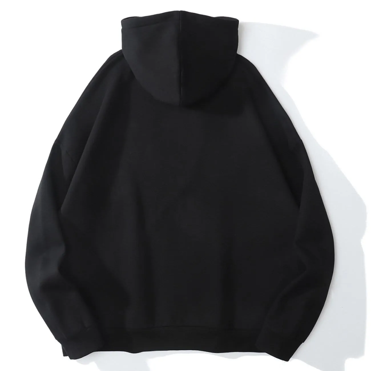 WLS Dark Rose Chain Print Oversized Hoodie