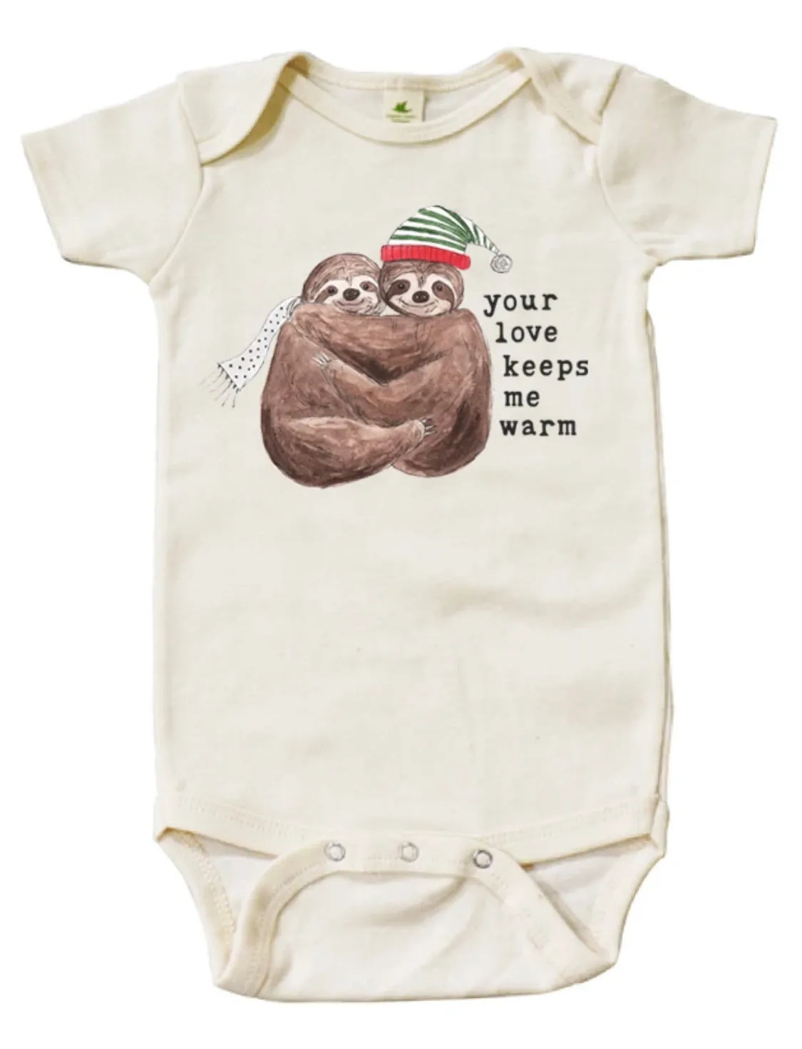 Your Love Keeps me warm Organic Onesie